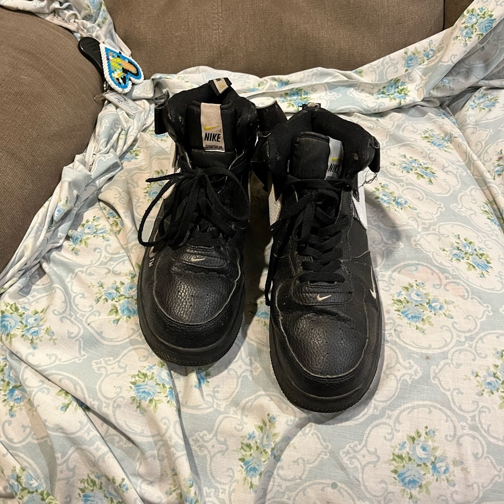 Nike Black Leather High-Tops